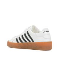 Baskets basses en cuir blanches DSQUARED2