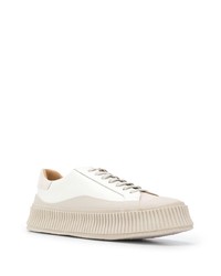 Baskets basses en cuir blanches Jil Sander