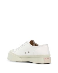 Baskets basses en cuir blanches Marni