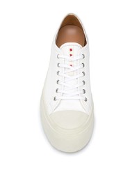 Baskets basses en cuir blanches Marni