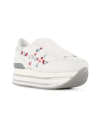 Baskets basses en cuir blanches Hogan