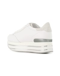 Baskets basses en cuir blanches Hogan