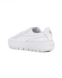 Baskets basses en cuir blanches Puma