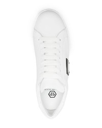 Baskets basses en cuir blanches Philipp Plein