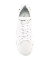 Baskets basses en cuir blanches Premiata