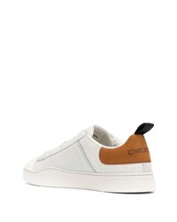 Baskets basses en cuir blanches Diesel