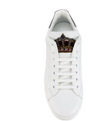 Baskets basses en cuir blanches Dolce & Gabbana