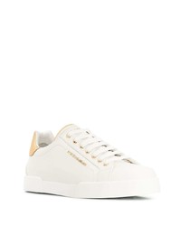 Baskets basses en cuir blanches Dolce & Gabbana