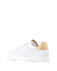 Baskets basses en cuir blanches Dolce & Gabbana