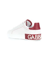 Baskets basses en cuir blanches Dolce & Gabbana