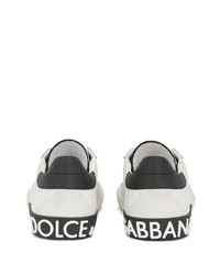 Baskets basses en cuir blanches Dolce & Gabbana