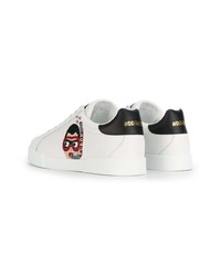 Baskets basses en cuir blanches Dolce & Gabbana