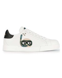 Baskets basses en cuir blanches Dolce & Gabbana