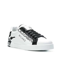 Baskets basses en cuir blanches Dolce & Gabbana