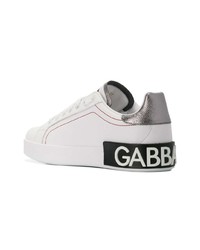 Baskets basses en cuir blanches Dolce & Gabbana