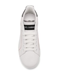 Baskets basses en cuir blanches Dolce & Gabbana