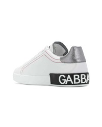 Baskets basses en cuir blanches Dolce & Gabbana