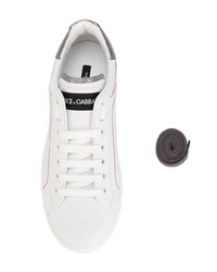 Baskets basses en cuir blanches Dolce & Gabbana