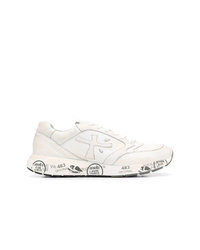 Baskets basses en cuir blanches Premiata