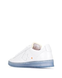 Baskets basses en cuir blanches Converse