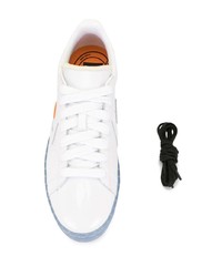 Baskets basses en cuir blanches Converse