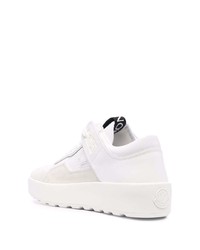 Baskets basses en cuir blanches Moncler