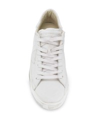 Baskets basses en cuir blanches Philippe Model Paris