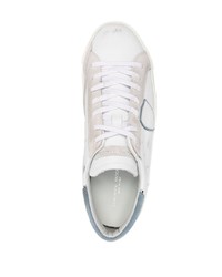 Baskets basses en cuir blanches Philippe Model Paris