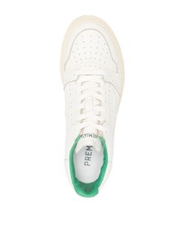 Baskets basses en cuir blanches Premiata