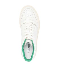 Baskets basses en cuir blanches Premiata