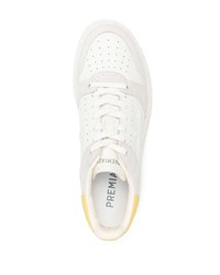 Baskets basses en cuir blanches Premiata