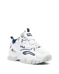 Baskets basses en cuir blanches Fila