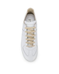 Baskets basses en cuir blanches Maison Margiela