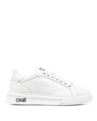 Baskets basses en cuir blanches Roberto Cavalli