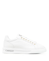 Baskets basses en cuir blanches Roberto Cavalli