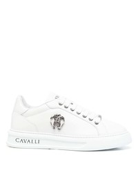 Baskets basses en cuir blanches Roberto Cavalli