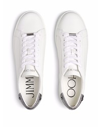 Baskets basses en cuir blanches Jimmy Choo