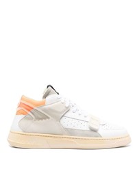 Baskets basses en cuir blanches RUN OF