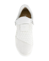 Baskets basses en cuir blanches Giuseppe Zanotti Design