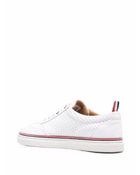 Baskets basses en cuir blanches Thom Browne