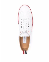 Baskets basses en cuir blanches Thom Browne