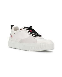 Baskets basses en cuir blanches Diesel