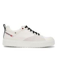 Baskets basses en cuir blanches Diesel