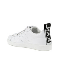 Baskets basses en cuir blanches DSQUARED2