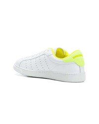 Baskets basses en cuir blanches Dsquared2