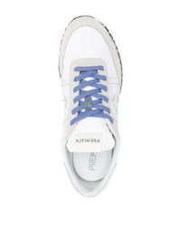 Baskets basses en cuir blanches Premiata