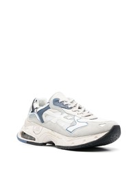 Baskets basses en cuir blanches Premiata