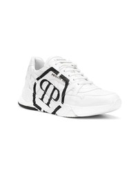 Baskets basses en cuir blanches Philipp Plein