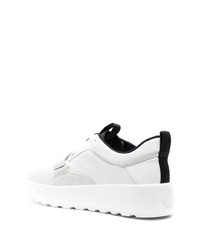 Baskets basses en cuir blanches Moncler