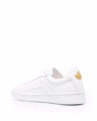 Baskets basses en cuir blanches DSQUARED2